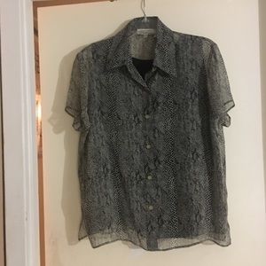 New York City Design Company Silk Blouse Size L